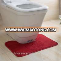 Cheap Multicolored U Shaped Water Absorption Thickening Bath Mats Carpet for Toilet Anti Slip Home Bathroom Rug Free Shipping